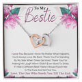 To My Best Friend Necklace Interlocking Hearts Necklace