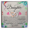 My Daughter - I Love You More Than You'Ll Ever Know Interlocking Hearts Necklace