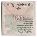 It Is The Heart Not Dna That Makes Family Interlocking Hearts Necklace Gift For Sister