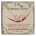 To My Gorgerous Quinn Interlocking Hearts Necklace