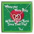 My Heart Grew Three Sizes Interlocking Hearts Necklace