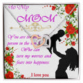 Greeting Card For Lovely Mother Interlocking Hearts Necklace
