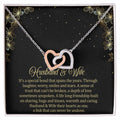 Husband & Wife Interlocking Hearts Necklace Message Card