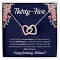 Thirty-Five Birthday All Of My Love Interlocked Hearts Necklace Interlocking Hearts Necklace