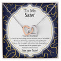To My Sister Interlocking Hearts Necklace
