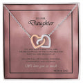 Interlocking Heart Necklace To Your Daughter – From Mom & Dad With Love – Jewelry Gift B1D3T2 Interlocking Hearts Necklace