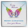 To My Woman Interlocking Hearts Necklace