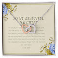 To My Daughter From Dad Interlocking Hearts Necklace Father To Daughter Gift Birthday Gift To Daughter From Dad Daughter Necklace