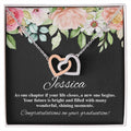 On Your Graduation Necklace Interlocking Hearts Necklace