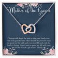 Mother Of The Groom Gift Necklace Wedding Gift Bridal Party Rehearsal Dinner Man Of My Dreams Parent Of Groom Mother In Law Gift Interlocking Hearts Necklace