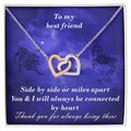 Leo To Aries Best Friend Interlocked Hearts Necklace Interlocking Hearts Necklace