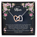 To My Mom - Interlocking Heart Necklace Interlocking Hearts Necklace