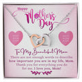 Mothers Day Double Heart Necklace Gift Interlocking Hearts Necklace