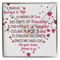 1St Anniversary Gift For Husband And Wife 1St Anniversary Gifts Interlocking Hearts Necklace