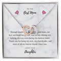 To The Best Mom Love Daughter Hearts Necklace Mother’S Day Birthday Gift Interlocking Hearts Necklace