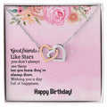 Good Friends Are Like Stars - Birthday Gift For Friend - Interlocking Hearts Necklace