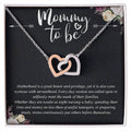 Mommy To Be Mother'S Day Mommy To Be Gift Pregnant Necklace Interlocking Hearts Necklace