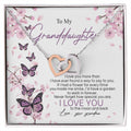 I Love You The Most - Best Gift For Granddaughter Interlocking Hearts Necklace