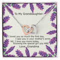 To My Granddaughter - Special Girl You Are Necklace Interlocking Hearts Necklace