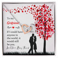 To My Girlfriend Beautiful Interloked High Quality Necklace Love Your Boy Friend. Interlocking Hearts Necklace