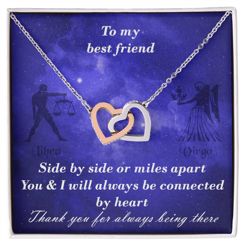 Libra To Virgo Best Friend Interlocked Hearts Necklace Interlocking Hearts Necklace