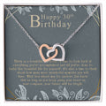 Happy 30Th Birthday Interlocking Hearts Necklace Message Card