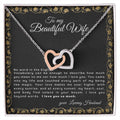 Gift For Wife No Word In The English Vocabulary Interlocking Hearts Necklace