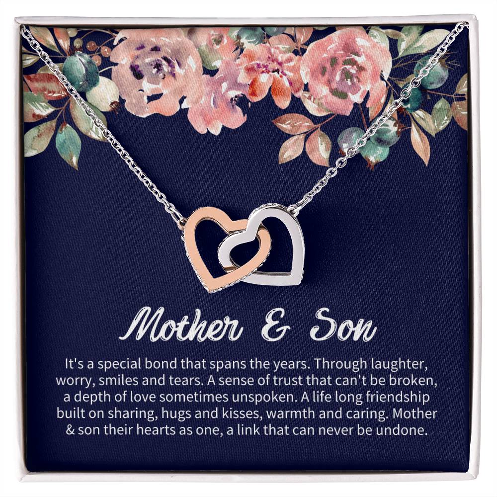 Mother & Son It'S A Special Bond Interlocked Heart Necklace Interlocking Hearts Necklace