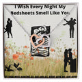 I Wish Every Night My Bedsheets Smell Like You - Gift For Future Wife Interlocking Hearts Necklace