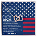 To My Mom - I Love You Message - Tmm06 Interlocking Hearts Necklace