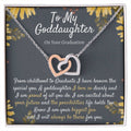 Goddaughter Graduation Gift Interlocking Necklace Meaningful Goddaughter Gift Gift From Godmother Unique Gift For Goddaughter Graduation Interlocking Hearts Necklace