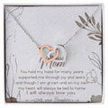 To My Mom Interlocking Hearts Necklace Message Card