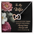 Perfect Valentine'S-Day Gift For Your Wife! Interlocking Hearts Necklace