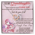 To My Granddaughter Interlocking Hearts Necklace Message Card