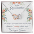 I Love You - Best Gift For Granddaughter Interlocking Hearts Necklace