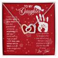 Christmas Gift For Daughter Interlocking Hearts Necklace