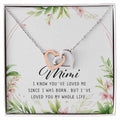 Mimi Interlocking Hearts Necklace Message Card
