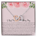 To My Bestfriend On Her Wedding Day - Floral Interlocking Hearts Necklace