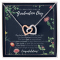 Graduation Gift Necklace For Daughter College Graduation Gift For Her High School Senior Graduation Mba Phd Master Class Of Interlocking Hearts Necklace
