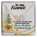To My Fiancé Necklace Jewelry For My Fiancé Sentimental Gifts Necklace For Fiancé Christmas Gifts Necklace Gift Box Message Card Necklace Interlocking Hearts Necklace
