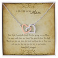 A Prayer For My Mom Gift Necklace Interlocking Hearts Necklace