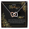 Gift For Mom - Thank You For All - The Interlocking Heart Necklace Interlocking Hearts Necklace