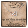 Nurse Wife Interlocking Hearts Necklace