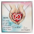 Mothers Day Gifts For Mom From Daughter Interlocking Hearts Necklace
