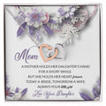 To Mom On My Wedding Day Gift Interlocking Hearts Necklace