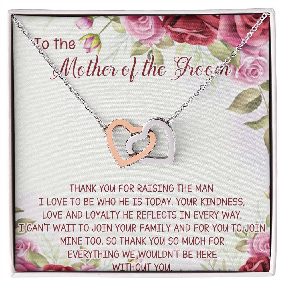 Mother Of The Groom Necklace Mother Of The Groom Jewelry Box Mother In Law Wedding Gift Mother In Law Interlocking Hearts Necklace Gifts