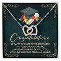 Perfect Gift For Graduation Day Interlocking Hearts Necklace