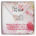 Mother Is The Name For God In The Lips And Hearts Of Little Children Interlocking Hearts Necklace