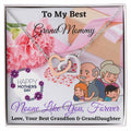 To My Best Grandmommy Interlocking Hearts Necklace