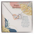 Happy Birthday! You Deserve The Best! - Interlocking Hearts Necklace